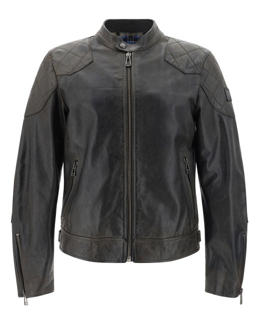Belstaff Gray Outlaw Leather Jackets for men