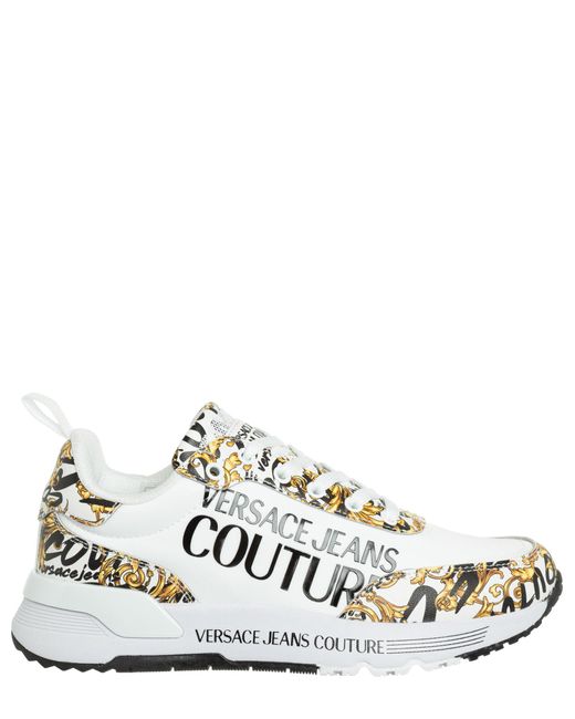 Versace Jeans White Dynamic Logo Brush Couture Sneakers