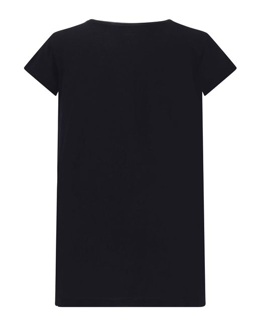 James Perse Black Curved Hem T-shirt