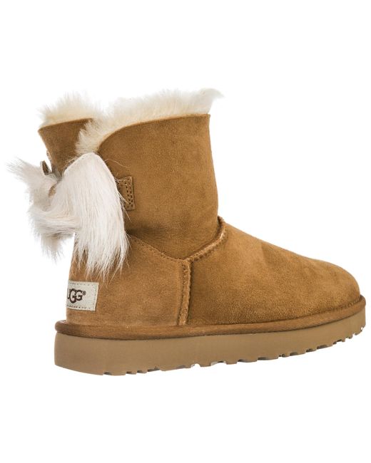 ugg w fluff bow mini