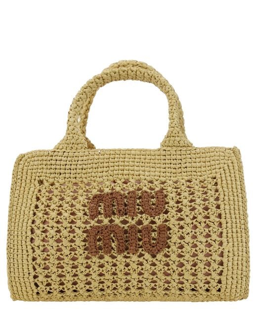 Miu Miu Metallic Mini Crochet Handbag