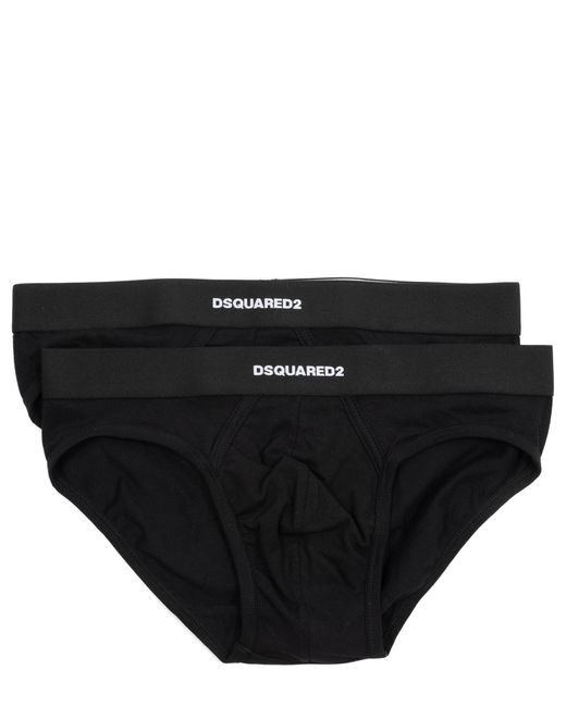 Slip 2 pack di DSquared² in Black da Uomo
