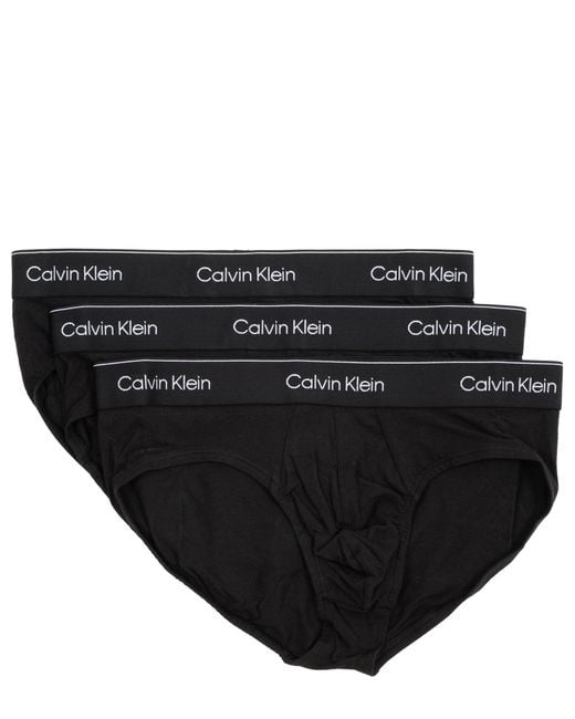 Calvin Klein Black 3 Pack Briefs for men