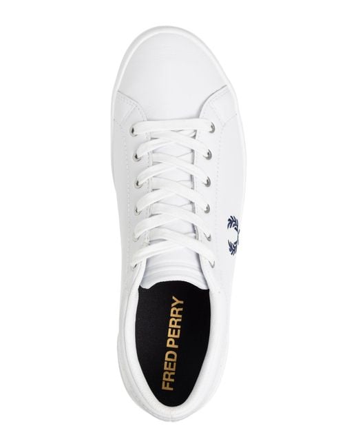 Fred Perry White Baseline Sneakers for men