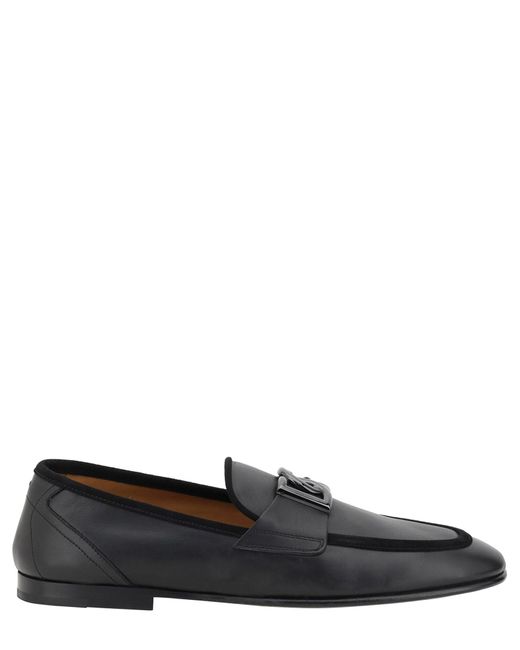 Mocassini erice di Dolce & Gabbana in Black da Uomo