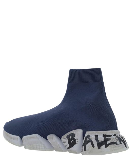 Balenciaga Blue Speed High-top Sneakers for men