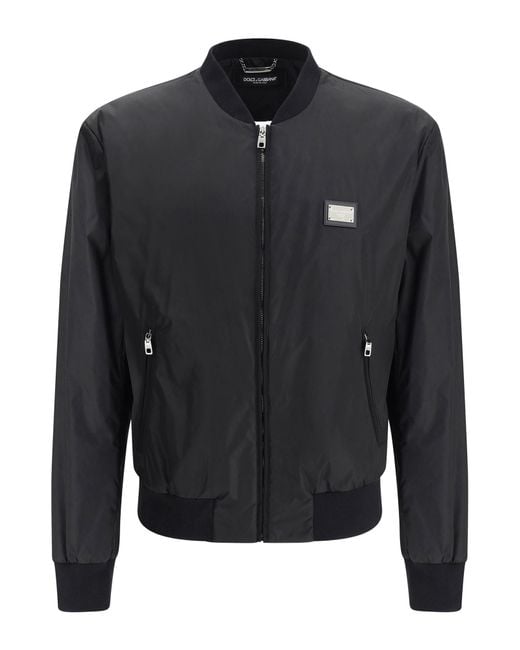 Dolce & Gabbana Black Bomber Jacket for men