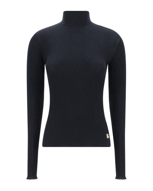Dolce & Gabbana Blue Roll-neck Sweater