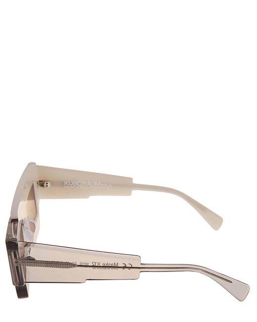 Kuboraum White Sunglasses Maske X12 Whs 2grey