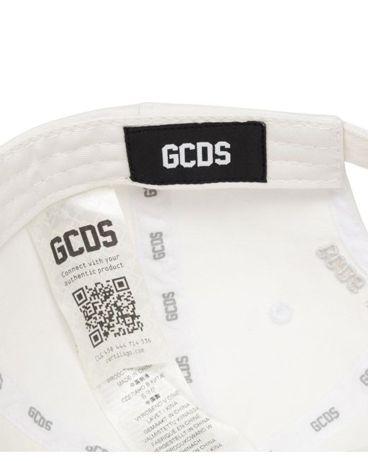 Cappello logo di Gcds in White da Uomo