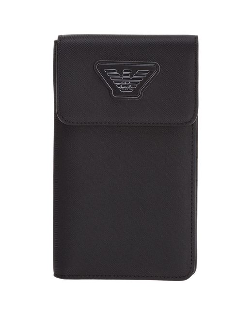 PORTATESSERE DA UOMO ARMANI JEANS IN ECOPELLE NERO VINTAGE B15AJ103
