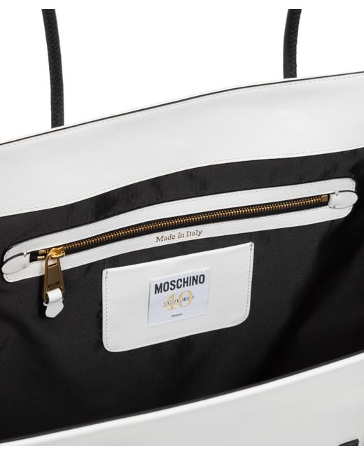 Shopping bag logo di Moschino in White