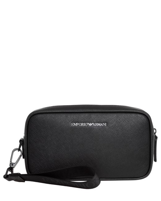 Emporio Armani Toiletry Bag in Black for Men | Lyst