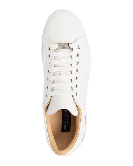 Philipp Plein White Hexagon Sneakers for men
