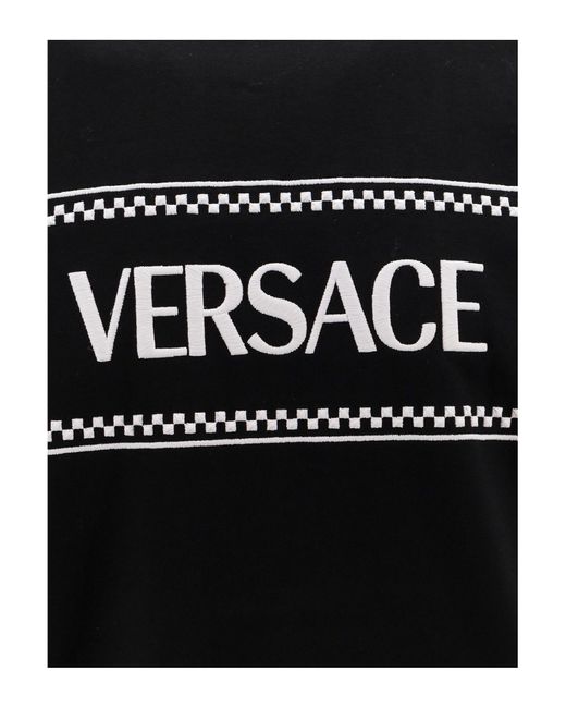 T-Shirt Con Stampa di Versace in Black da Uomo