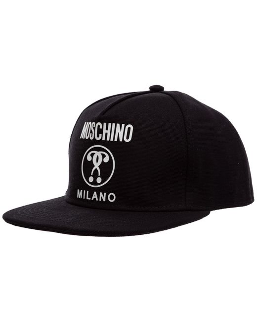Moschino Double Question Mark Baseball Cap in Nero (Black) for Men ...