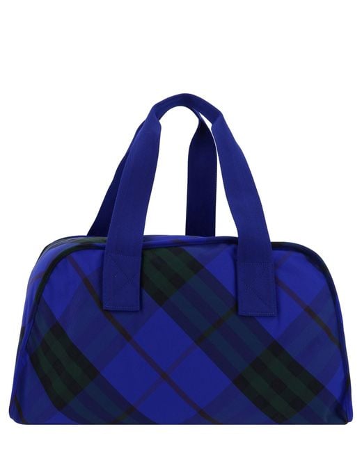 Burberry Blue Holdall Duffle Bag for men