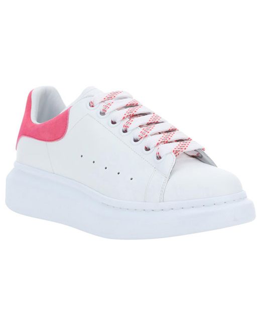 Scarpe sneakers donna in pelle oversizeAlexander McQueen in Pelle di colore  Bianco | Lyst
