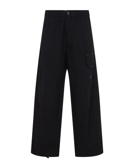 C P Company Blue Microreps Boxy Cargo Pants for men