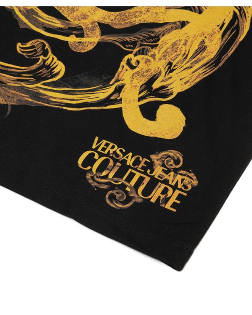 Versace Black Watercolour Couture T-shirt for men