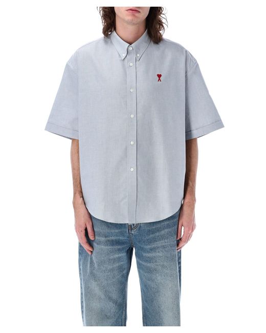 Camicia maniche corte di AMI in Blue da Uomo