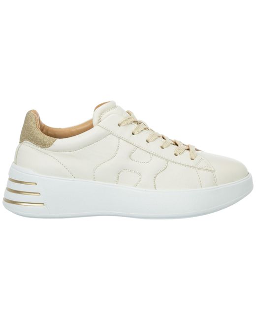 Hogan Leather Shoes Trainers Sneakers Rebel in Ivory (White) | Lyst