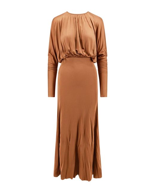 Semicouture Brown Midi Dress