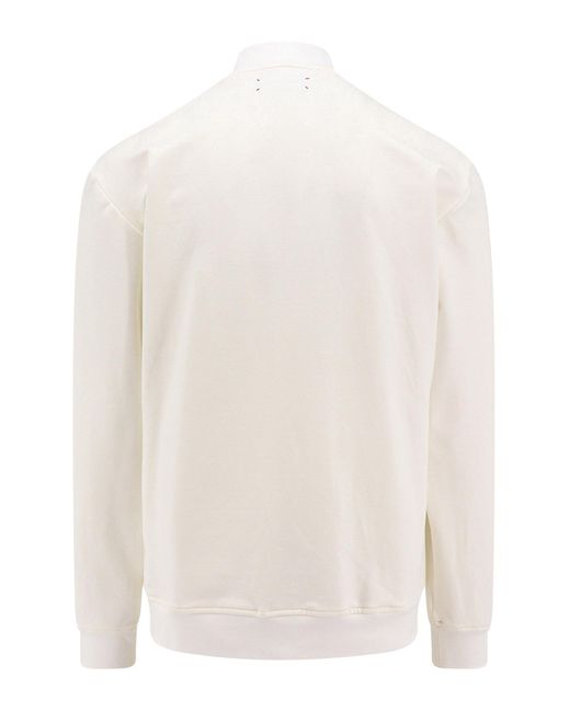Kiton White Zip-up Sweatshirt for men