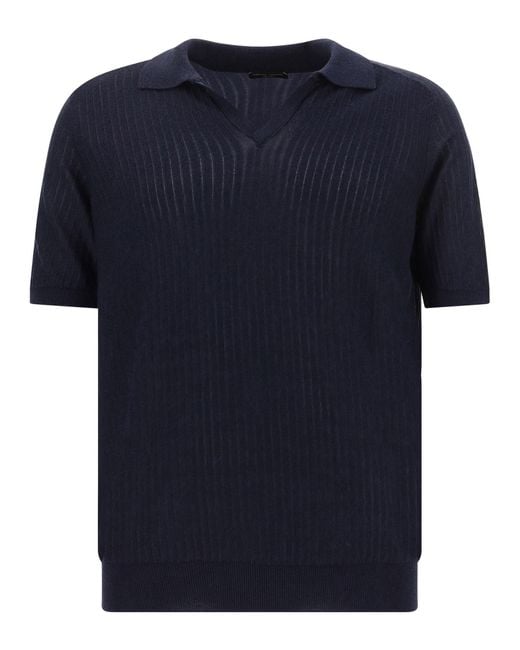 Roberto Collina Blue Polo Shirt for men