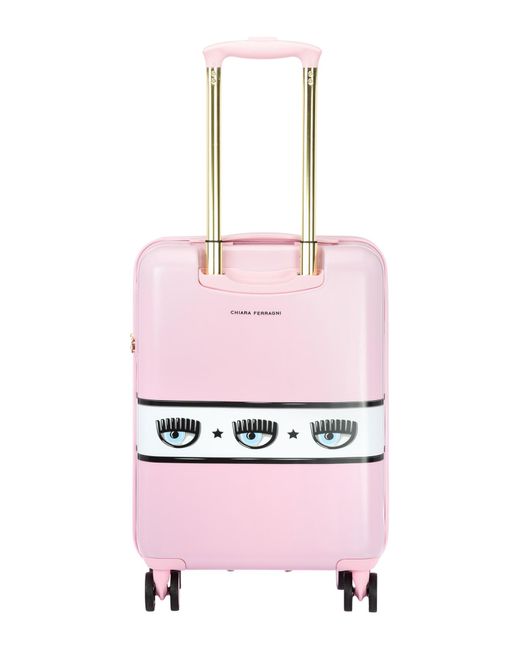 Chiara Ferragni Pink Logomania Hardshell Suitcase