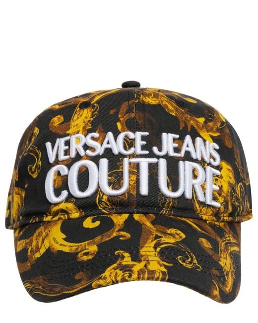 Cappello watercolour couture di Versace in Metallic da Uomo