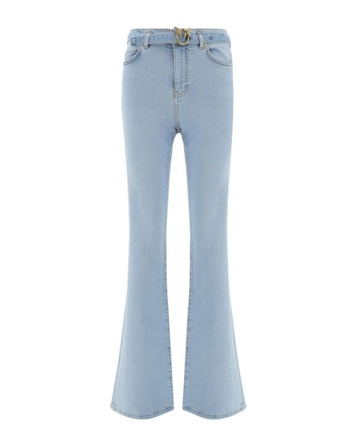 Pinko Blue Flora Flare Jeans