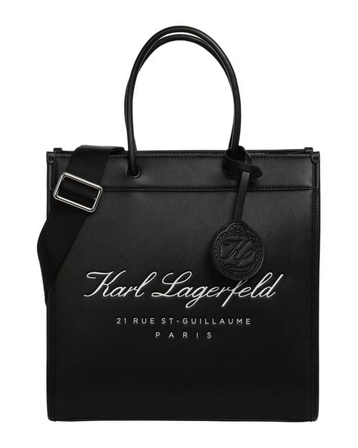 Karl Lagerfeld Black Hotel Karl Hotel Karl Tote Bag