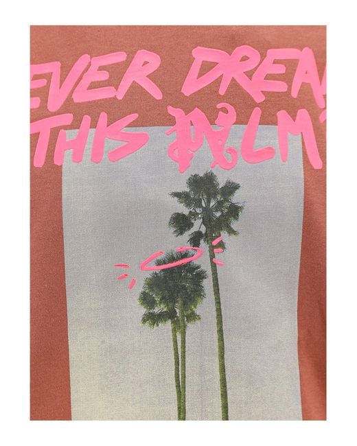 T-shirt palm dream di Palm Angels in Pink da Uomo