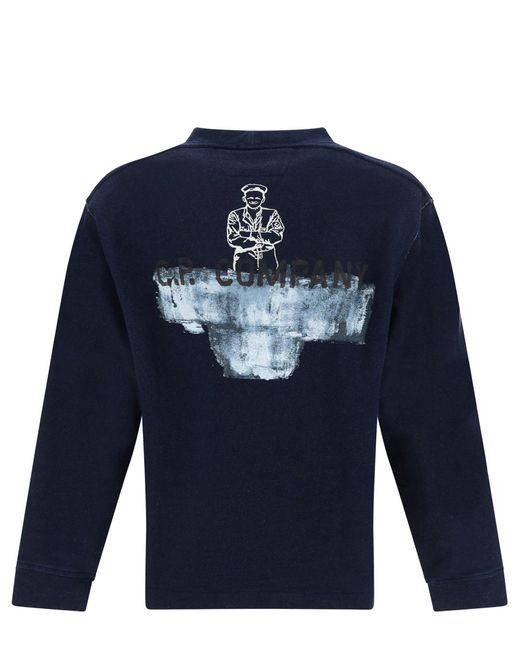 C P Company Blue Indigo Sweatshirt for men