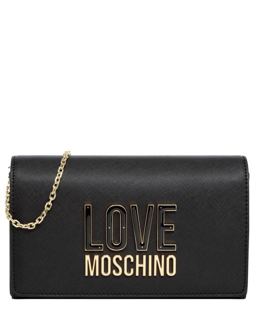 Love Moschino Black Jelly Logo Crossbody Bag