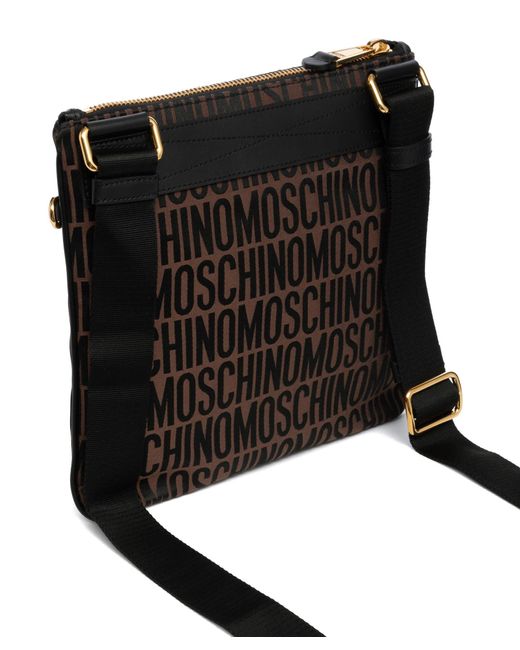 Moschino Black Logo Crossbody Bag for men