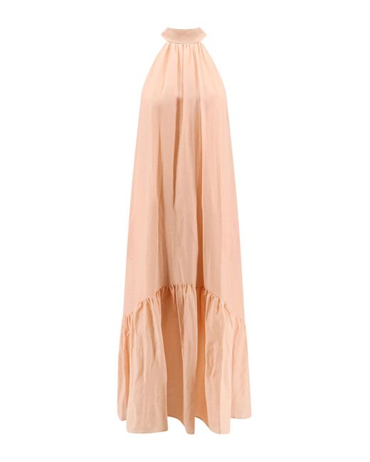 Semicouture Pink Long Dress