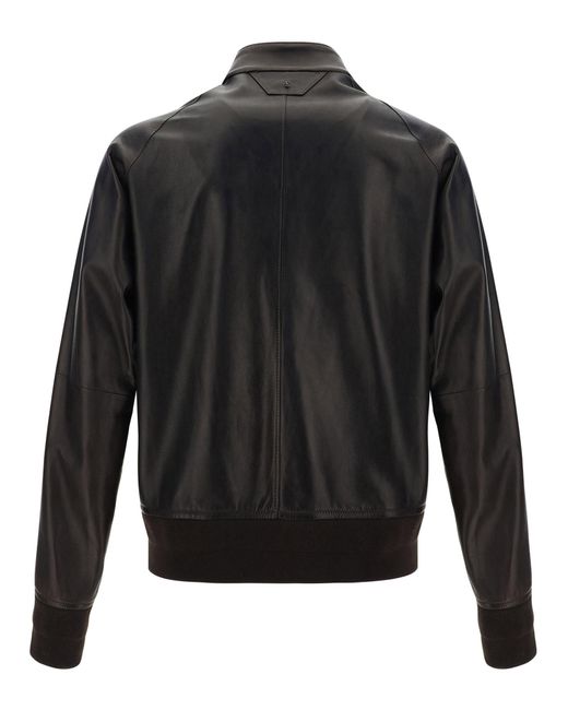 Salvatore Santoro Gray Leather Jackets for men