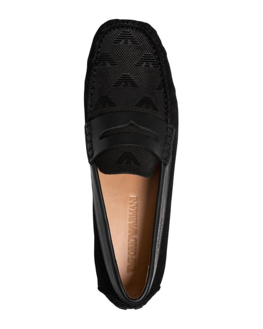 Emporio Armani Black Loafers for men