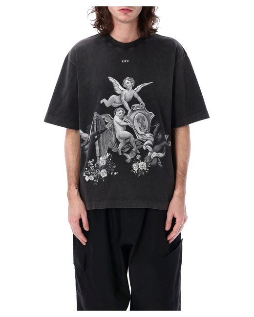 OFF WHITE♡ ブラック Vintage Putti Tシャツ Black Vintage Putti T-shirt by Off-White on Sale