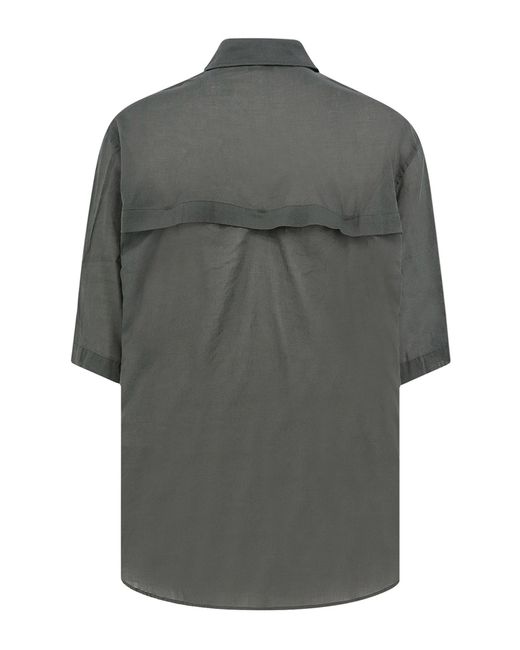 Lemaire Gray Short Sleeve Shirt for men