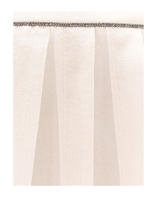Brunello Cucinelli White Maxi Skirt