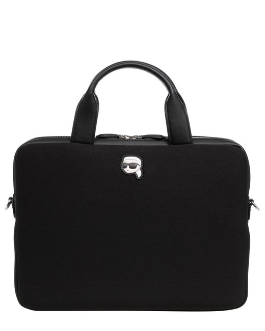 Karl Lagerfeld Black K/ikonik Briefcase for men