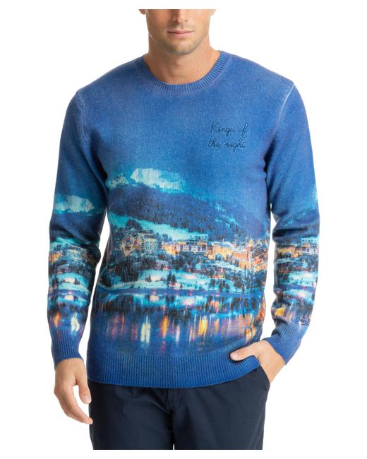 Mc2 Saint Barth Blue King Of The Night Sweater for men