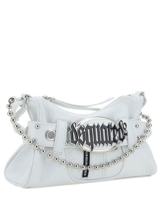 DSquared² Gray Gothic Belt Crossbody Bag