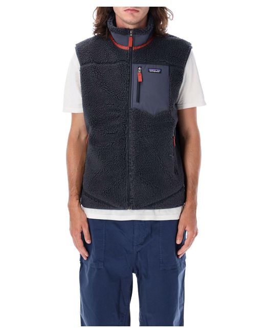 Patagonia Blue Classic Retro-X Fleece Vest for men
