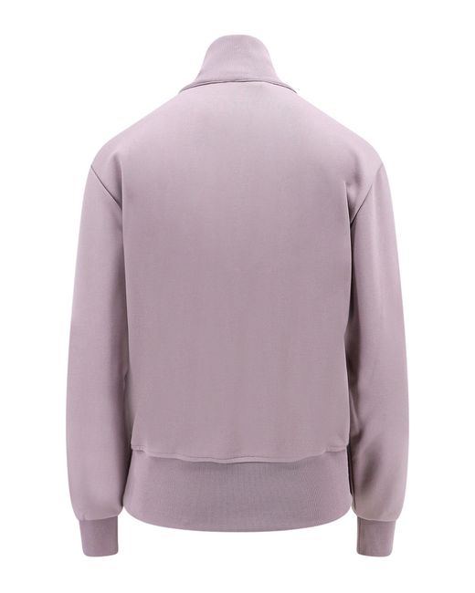 Palm Angels Purple Monogram Zip-up Sweatshirt