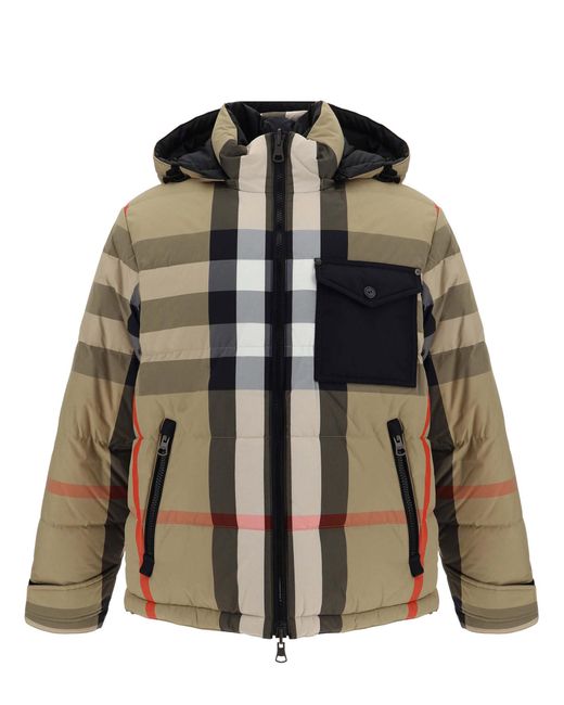 Burberry Green Down Jacket for men