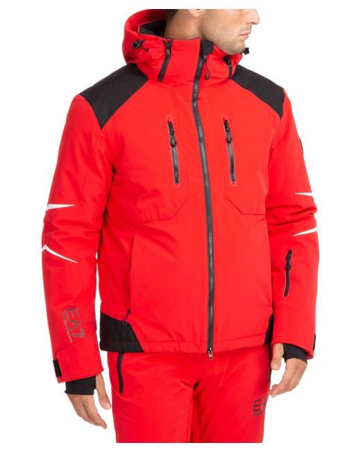 EA7 Red Ski Jacket for men